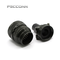 Connecteur circulaire industriel fileté PSCCONN MS5015 Série MS3106A 28-21P, prise d'alimentation droite pour l'aviation, 37 broches mâle
