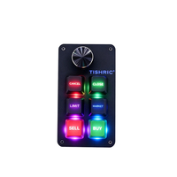 TISHRIC Clavier Macro Programmable 6+1 touches avec 4 touches macro et bouton rotatif, Commande vocale IA, Raccourcis personnalisables pour le Gaming/Stockage, Compatible Codex/Claude PS DIY