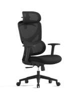 Nouvelle Chaise de Bureau Exécutive Pivotante Moderne Noire 2026 avec Appui-tête Ergonomique 3D Entièrement Câblée