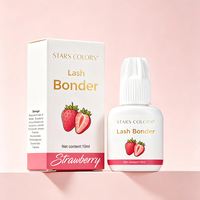 STARSCOLORS Colle pour extensions de cils à l'arôme de fraise 10ml, séchage rapide, imperméable, colle pour extensions de cils à faible humidité, bonder pour cils