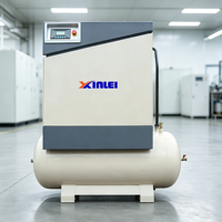 Compresseur d'air rotatif industriel XLAMT10A-10HP avec réservoir d'air de 300L et ventilateur de refroidissement
