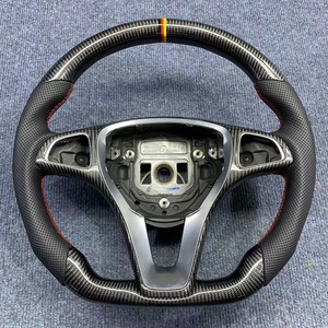 Volant en cuir avec surpiqûres rouges pour <span class=keywords><strong>Mercedes</strong></span> Benz W205 W206 W213 W222 W223 C E S a <span class=keywords><strong>B</strong></span> CLA CLS GLC GLE G Class AMG - Product Image 2
