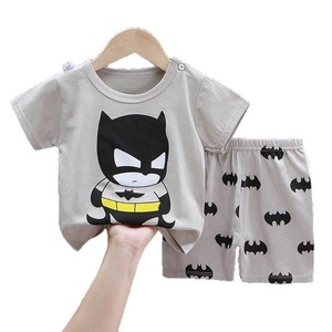 Ensemble de vêtements d'été pour enfants, vêtements en coton pour garçons et filles, tenues respirantes pour enfants, costume d'été mignon imprimé d'animaux - Product Image 5