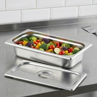Bac Gastronorme 1/3 en Acier Inoxydable 201 Anti-Rouille 65mm pour Buffet, Bain-Marie, Hôtellerie, Restauration, Vente en Gros