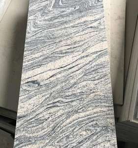 Losa de granito grande gris claro Diseño de patrón de onda moderno Piedra natural para pulir y pulir con chorro de arena - Product Image 1