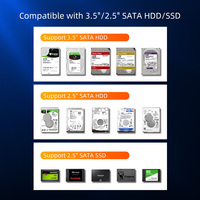 2-in-1 SATA 3 ke USB 3.0 Adapter 5Gbps 2.5 "3.5 \" Hard Disk Converter Gratis plastik HDD kandang & USB kabel alat desain
