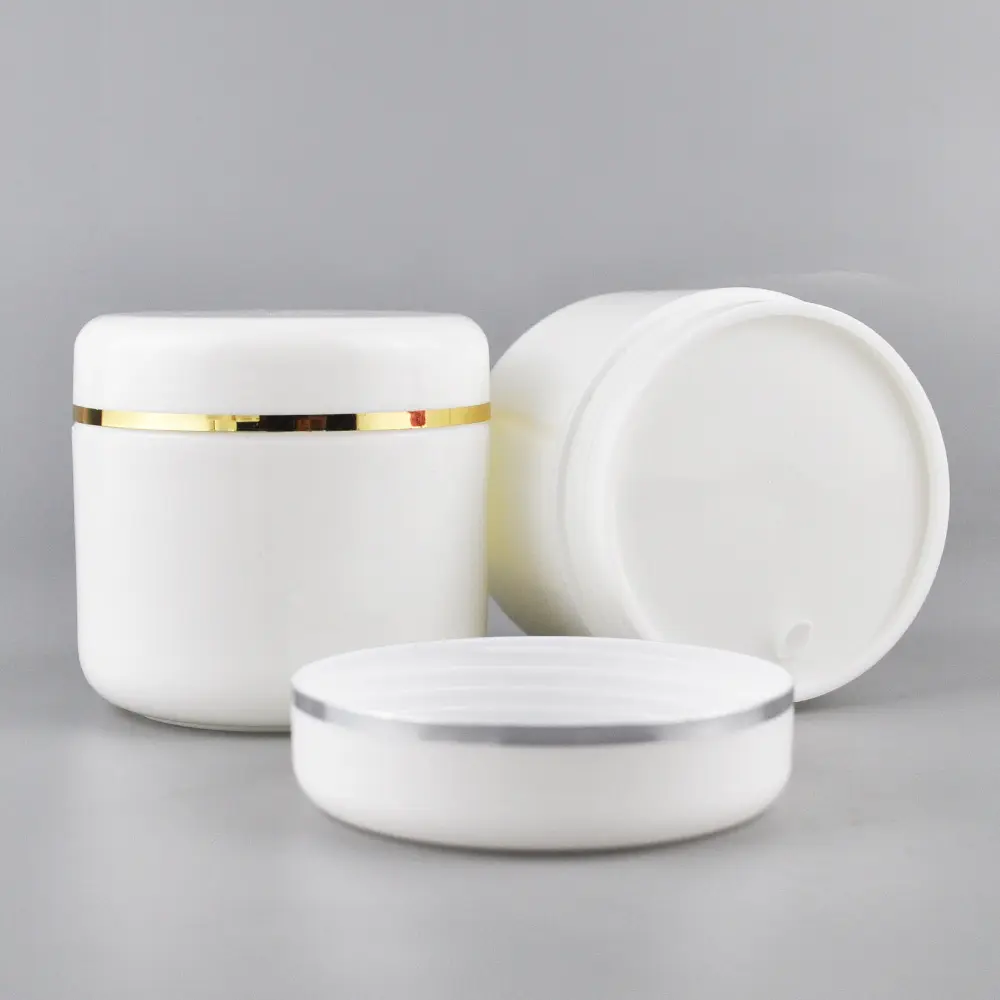 Pp Witte Luxe Body Cream Cosmetische Containers 150Ml 250Ml 8 Oz Plastic Pot 16 Oz 500Ml