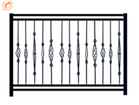 Prix d'usine en gros panier carré creux moderne en fer forgé balustrade d'escalier en métal conceptions pour l'intérieur