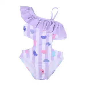 Graziosi costumi da bagno per neonati con volant per bambini costumi da bagno floreali costumi da bagno interi per bambini