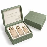 Boîte à couvercle articulé en carton recyclable, étui cadeau rigide pour emballage de maquillage, fabrication sur mesure