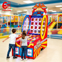 Station de jeu interactive de lancer de cerceaux de cirque avec système de notation électronique et machine de rédemption de tickets pour la vente en gros aux salles d'arcade
