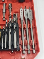 115 pièces de forets multifonctionnels HSS+CRV pour métal, bois, béton - Ensemble d'outils de décoration pour la maison avec embout de 1/4 pouce - Support OEM