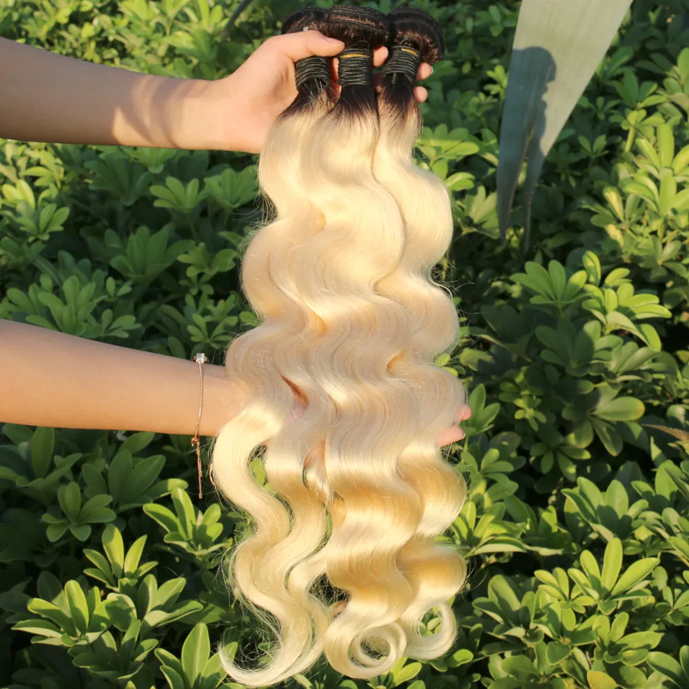 Raw 1B/613 Platinum Virgin Cuticle Aligned Human Hair Body Wave Double Drawn Hair Bundles With Lace Closure