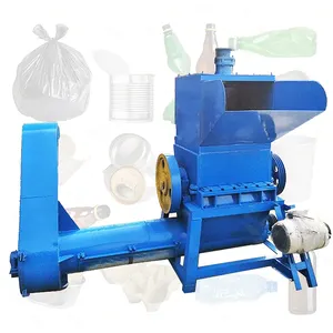 Película de plástico duro para trituración de residuos agrícolas, trituradora de botellas PET operada a mano para pequeñas empresas
