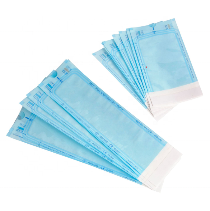 Medical-Grade 3-Layer Laminate Self-Adhesive Strip Sterilization Pouches Chemical Indicator Safe Instrument Beauty Personal Care