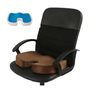 Enhanced Gel Memory Foam Coccyx Cushion Non-Slip Cooling Soft Portable Washable Office Chair Car Seat Cushion
