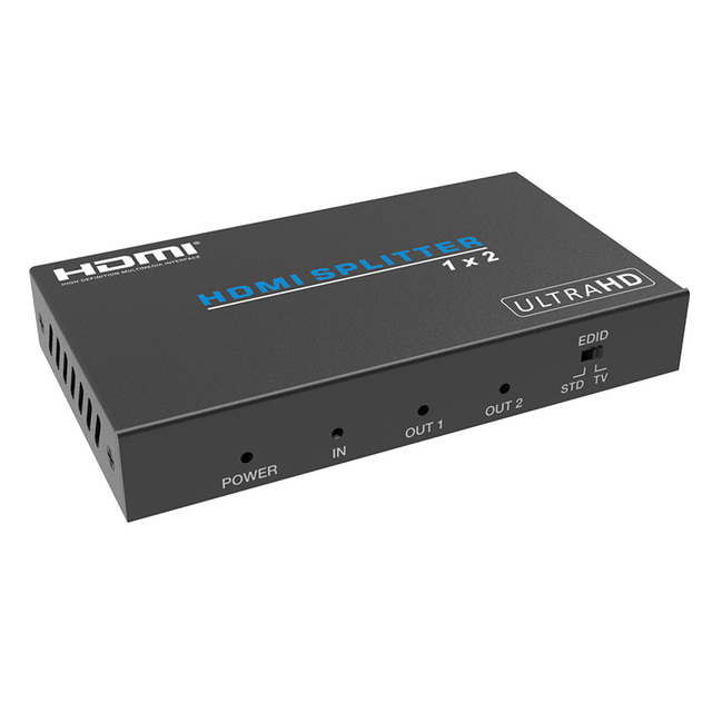 18Gbps 4K60Hz 1X2  HDMI Splitter 2 Ports HDMI Inut Splitter 1 in 2 Out Mini HDMI Splitter Supports LPCM EDID
