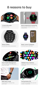 2023 nuovo Display rotondo Smart Watch VT33s temperatura Monitor dell'ossigeno nel sangue orologi di moda con risposta al telefono Ca - Product Image 3