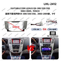 Cadre de tableau de bord GPS pour voiture en gros pour LEXUS RX-300/330/350 2003-2009, cadre d'autoradio stéréo direct usine, cadre d'autoradio Android