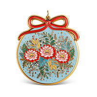 Ornement de Noël personnalisé en émail, décoration suspendue en métal, émail dur, cadeau de Noël pour sapin, décoration intérieure, vente en gros
