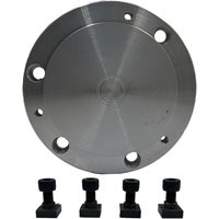 ASSORTS Plaques arrière en acier allié de haute qualité, supports de tables rotatives, mandrins, 3 écrous, boulons, roulement central, 125 mm, compatibles