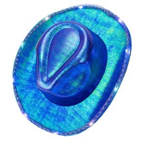 หมวก<span class=keywords><strong>คาวบอย</strong></span>เรืองแสง LED ผ้าโฮโลแกรมสีรุ้ง สำหรับเดินทางและกิจกรรมกลางแจ้ง ขายส่ง - Product Image 5