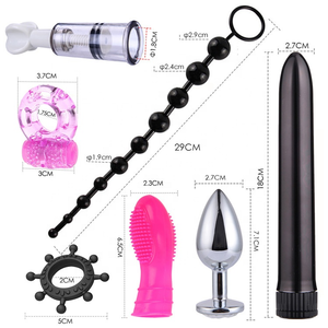 Juguetes sexuales Sm para parejas, juego de bondage de 26 piezas de pinzas para pezones, esposas, látigo, cuerda, vibrador Anal, ayuda sexual - Product Image 6