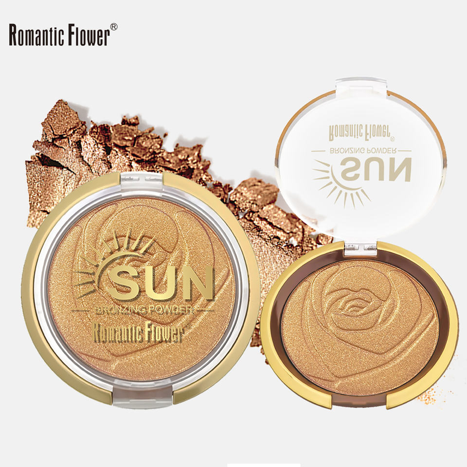 Wholesale 3 Colors Makeup Face Single Shimmer Compact Powder Highlights In Stock