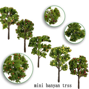 5 टुकड़े प्रति बैग 1/87 पैमाने के लघु प्लास्टिक के पेड़ रेलवे परिदृश्य वास्तुकला सिमुलेशन पौधों को प्रशिक्षित करते हैं - Product Image 5