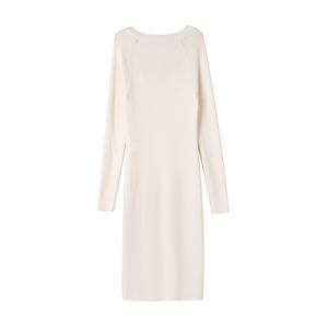 Automne décontracté minimaliste Slim Fit à manches longues mode robe femmes élégant Street Style parole longueur robes de mode - Product Image 3