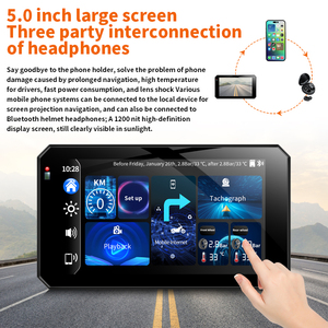 <span class=keywords><strong>5</strong></span> Zoll Wasserdichte Motorrad-Navigation Dashcam 2K <span class=keywords><strong>Android</strong></span> Auto Carplay, 2 Kameras Motorrad-DVR Reifendrucküberwachung - Product Image 5