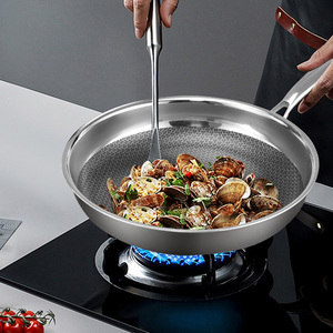 New Arrival Stainless Steel Multi Frying <b>Pan</b> Honeycomb 26cm <b>Egg</b> Frying <b>Pan</b> Non-stick <b>Pan</b> - Product Image 3