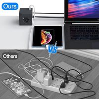 Câble d'extension magnétique avec prise cube EU, nouvelle conception, multi-prises, charge rapide PD20W, avec USB C, vente en gros d'usine 2026
