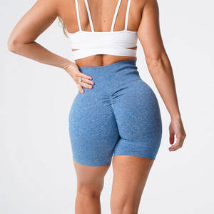 Femmes Gym taille haute Compression dames entraînement en plein air sport sans couture Yoga Shorts ascenseur hanche Scrunch bout à bout Fitness collants - Product Image 2