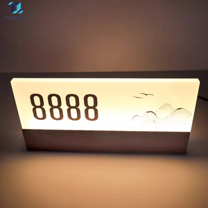 שלט לד מואר לבית קפה/משרד, שלט אקרילי עגול לדלת שירותים, שלט חדר רחצה - Product Image 5