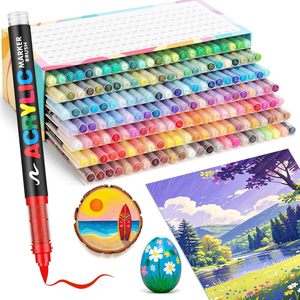 Marqueurs de <span class=keywords><strong>peinture</strong></span> <span class=keywords><strong>acrylique</strong></span> JusArt à pointe pinceau, 30 couleurs, à base d'eau, sans décoloration, avec contrôle automatique de l'encre, <span class=keywords><strong>peinture</strong></span> <span class=keywords><strong>acrylique</strong></span> imperméable - Product Image 2