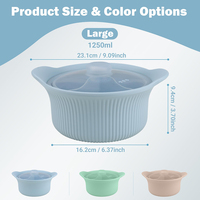 Cuisinière vapeur en silicone multi-compartiments, compatible micro-ondes, pour légumes et viande, 3 compartiments pour la cuisson à la vapeur des aliments