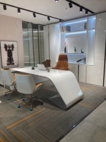 Bureau de direction de luxe commercial, table de travail pliable de haute qualité pour manager/PDG, design moderne