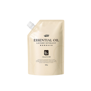 Detergente para Ropa con Aroma a Leche de Almendras, Aceite Esencial, 500g, Bolsa con Boquilla, Fragancia Duradera, Jabón Líquido Suavizante de Telas, OEM - Product Image 1
