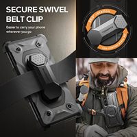 TONGATE pour Z Fold 7 – Coque de protection antichoc en TPU+PC avec support intégré, compatible charge sans fil et protection d'écran anti-espion