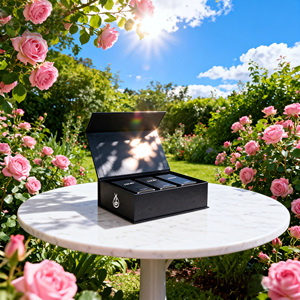 Custom Logo Luxury Magnetic <b>Gift</b> <b>Box</b> 3pcs Inner Small Packaging Matte Black Finishing Jewelry & Watch Brand <b>Gift</b> Set Recyclable - Product Image 1