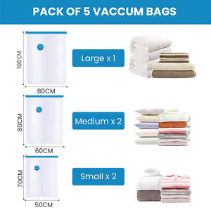 Ensemble de sacs de rangement sous vide écologiques pour vêtements avec pompe, vente en gros - Product Image 4
