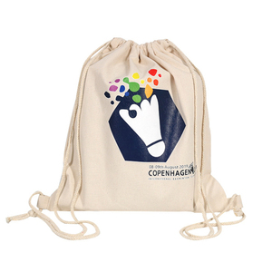 Sac en coton mousseline personnalisé avec logo, sac à cordon en toile de coton écologique pour cadeau - Product Image 5