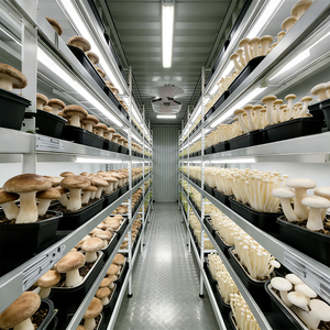 Contenedor de Cultivo de <span class=keywords><strong>Hongos</strong></span> de 20/40 Pies, Invernadero con Sistema de Control Climático y Estantes - Product Image 5