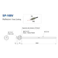 Composants de capteur à fibre optique Senpum haute précision M6 R0.5, sonde de capteur optique pour FU-67V