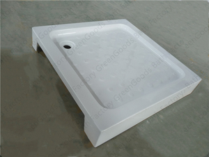 Base de douche carrée blanche, en Fiber de verre, Portable, pour <span class=keywords><strong>la</strong></span> douche <span class=keywords><strong>Tra</strong></span>, de couleur blanche - Product Image 2