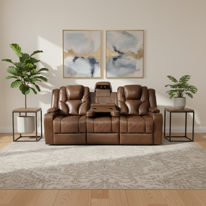 Hot Sell Factory Direct Modern Air Leather Electric Recliner <b>Sofa</b> Set Home Furniture With Bluetooth Speaker and Headrest - Product Image 5