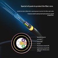 Câble optique aérien autoportant entièrement diélectrique ADSS, câble optique non métallique pour alimentation, 12/24/48/96/144 fibres, modèle 200 travées