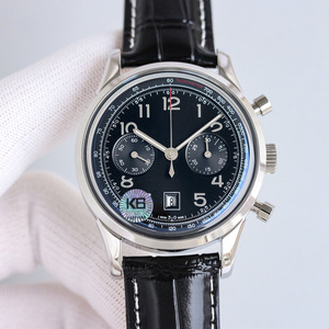 Montre de luxe multifonctionnelle en acier inoxydable pour homme, étanche, avec chronographe, calendrier et affichage à aiguilles - Product Image 1