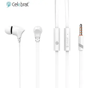 Fones de ouvido intra-auriculares sem fio para celular, fones de ouvido com fio para celular, fones de ouvido com fio de música de 3,5 mm, atacado